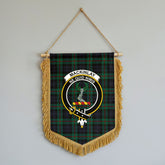 MacKinlay Modern Tartan Crest Wall Hanging Banner - Wood Pole
